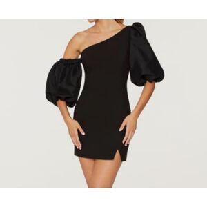 Likely Women's Natasha Black Puffy Sleeve Cocktail Party Dress, Size 8